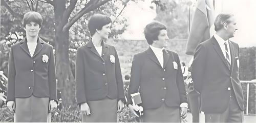 Mrs. Violet J. de Vermehren, Mrs. Raquel R. T. de Edwards, Miss Gabriela Gazitua, Marcelo Taverne